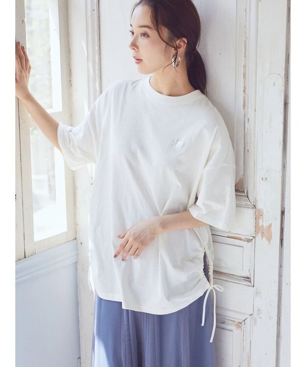 earth music&ecology ｅ／ｍシャーリングプルオーバー Ivory