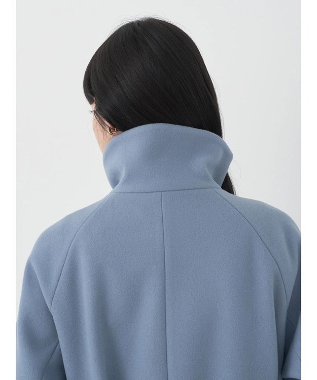 earth music&ecology ２ｗａｙカラーロングコート Blue