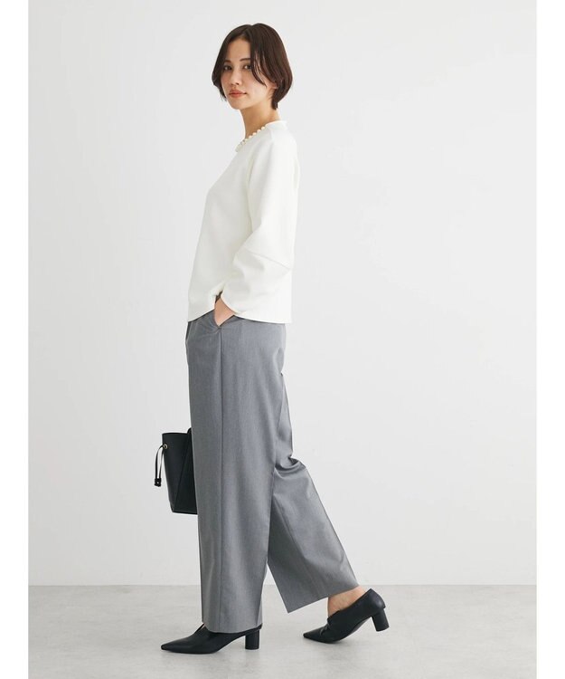 Green Parks パール付ポンチカットプルオーバー Off White