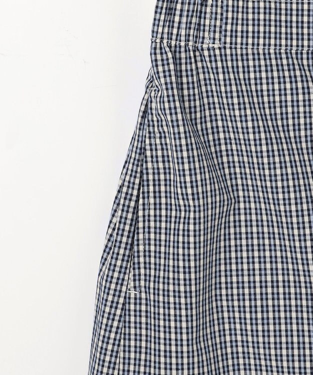 組曲 KIDS 【150-170㎝】 チェックプリーツ キュロット サックスブルー