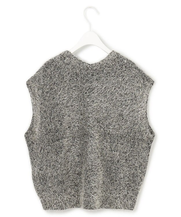 ICB 【洗える】 ルレックスファー ベスト ブラック系