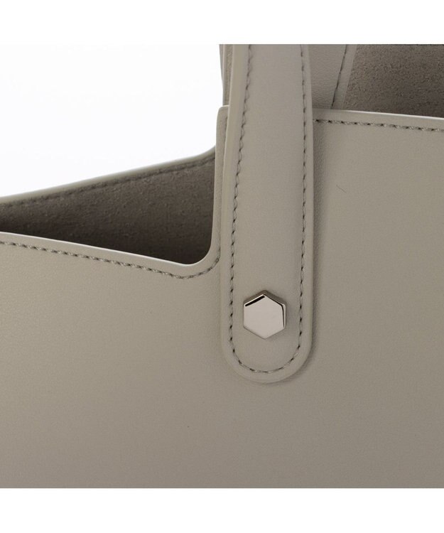 UNBILLION カシュカシュ cachecache / ポーチ付横長2ハンドルトート ライトグレー