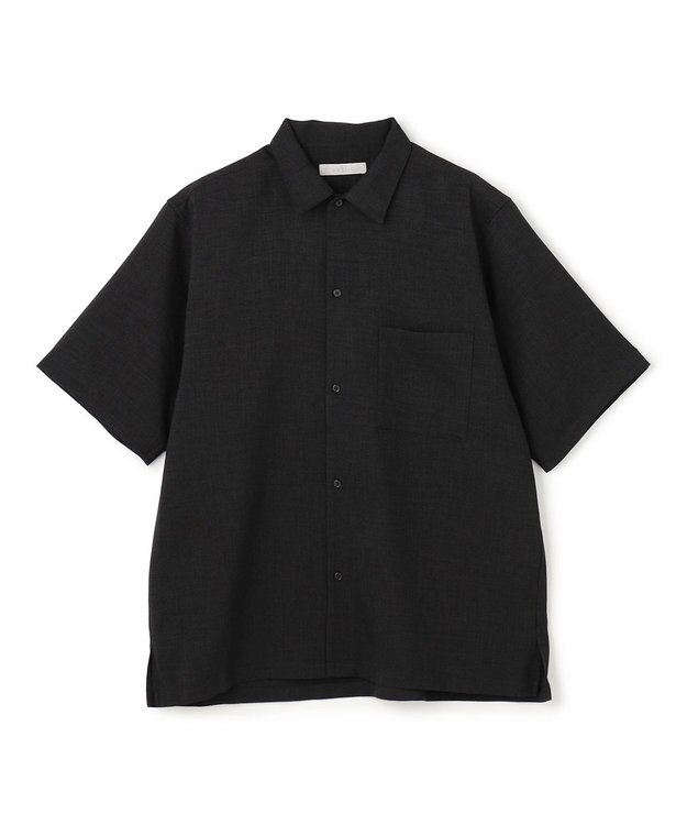 UNFILO MENS リネンライク シャツ ブラック