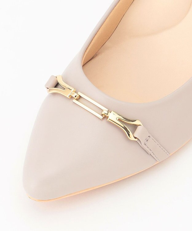 ANY SIS 【22.5～24.5cm】メタルビットレディライク パンプス ライトグレー