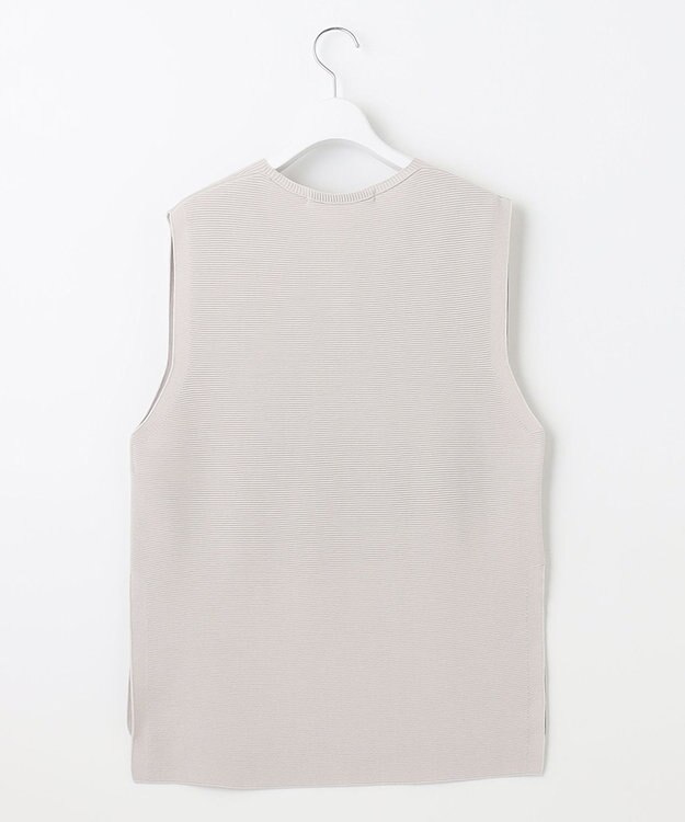 自由区 【洗える】コットンストレッチホールガーメント ベスト ライトグレー系