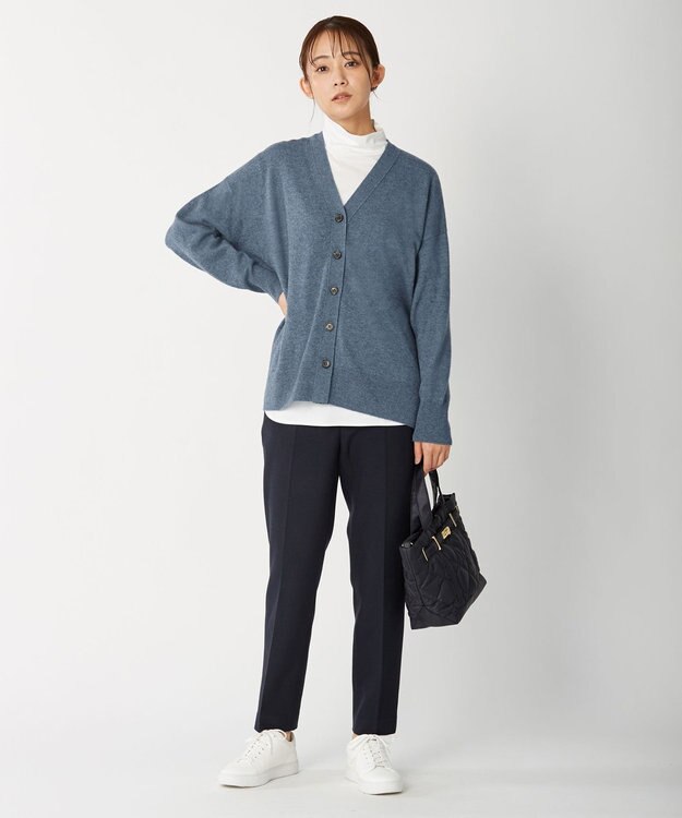 J.PRESS LADIES 【洗える】チェルビック テーパード パンツ ネイビー系