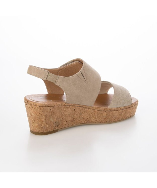 ing <ing>ワンポイントウエッジソールサンダル オークコンビ