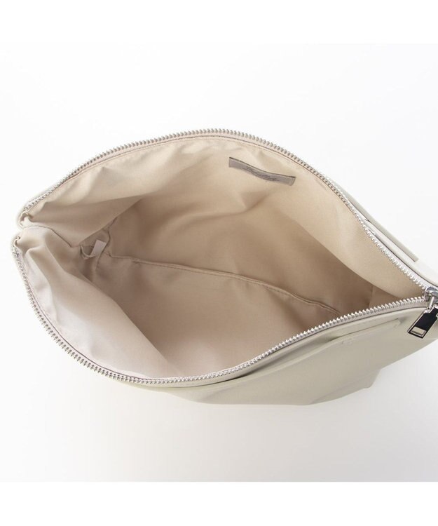 UNBILLION カシュカシュ cachecache / ポーチ付横長2ハンドルトート ライトグレー