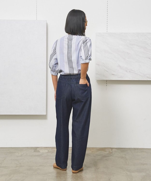 J.PRESS YORK STREET 【WOMEN】ソフトワイドデニム パンツ ネイビー系