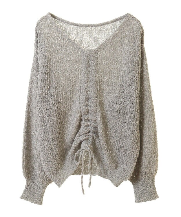 earth music&ecology ドロストニットプルオーバー Gray Mixture