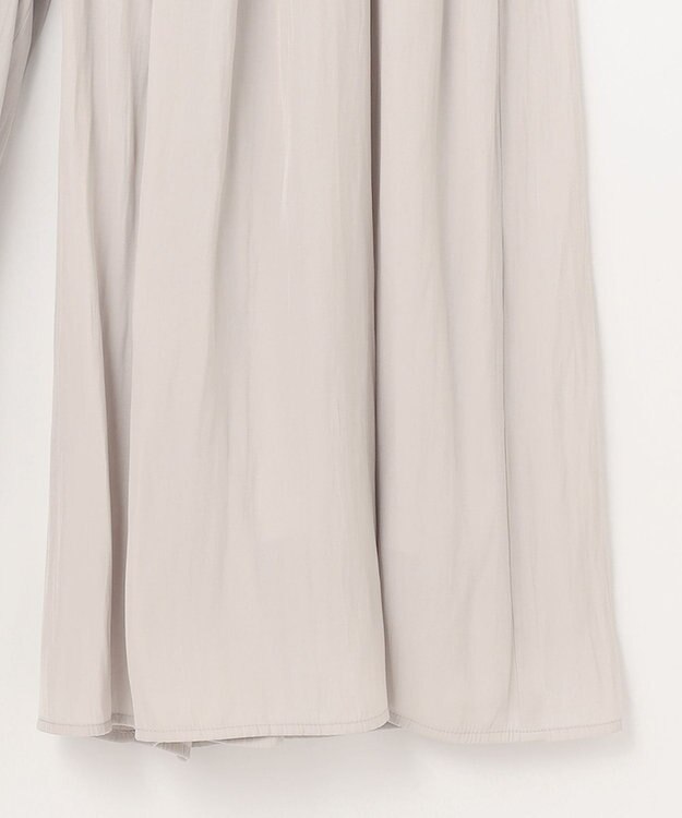 組曲 【新色追加・ウエスト調整可】ギャザーライトデシン パンツ ベージュ系