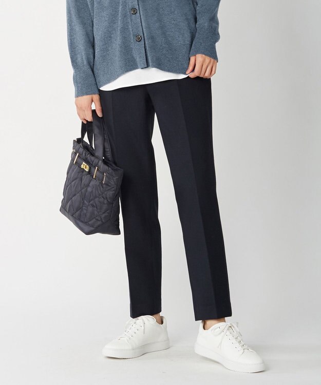 J.PRESS LADIES 【洗える】チェルビック テーパード パンツ ネイビー系