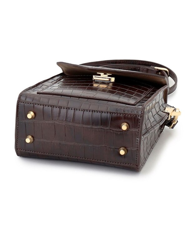 23区 【VERY掲載】エンボス ミニ ショルダーバッグ ダークブラウン系