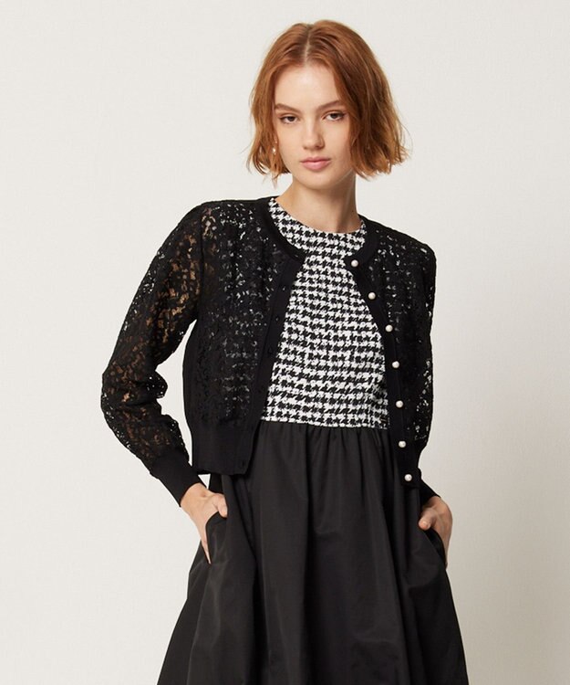 TOCCA 【洗える！】GENIUS OF LACE カーディガン ブラック系