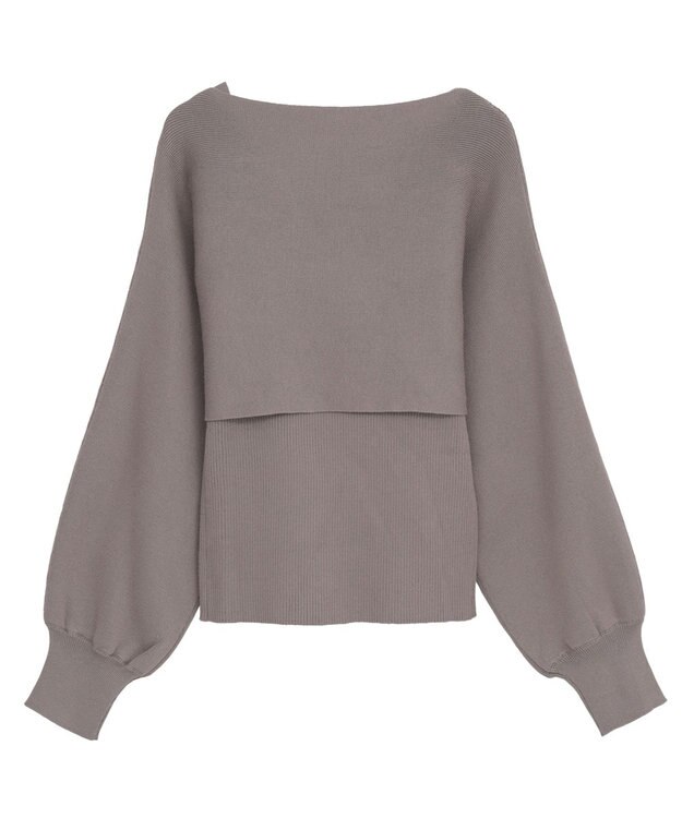 earth music&ecology 【WEB限定】リボンニットアンサンブル Mocha