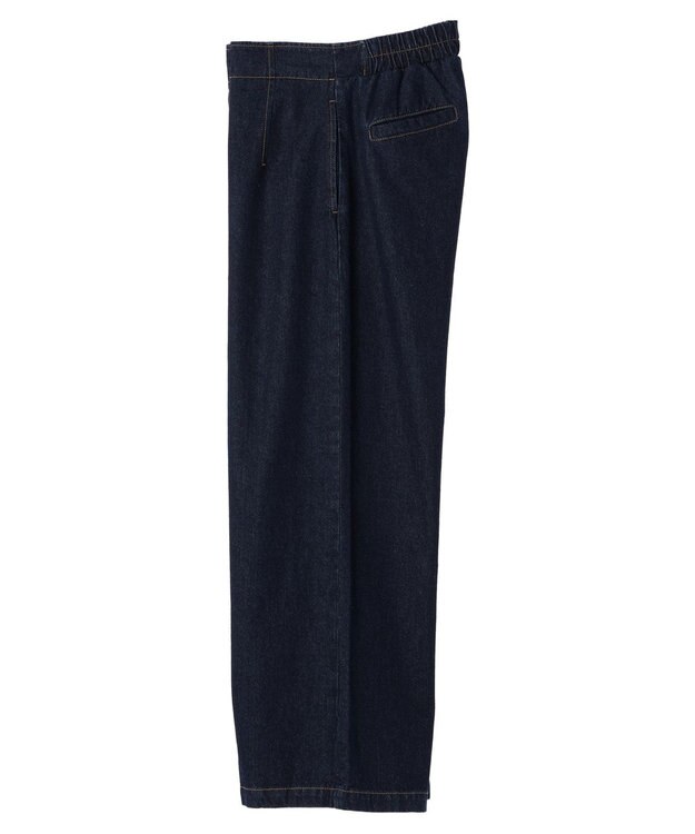 earth music&ecology ボタンフライワイドデニムパンツ Indigo
