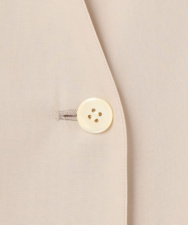 23区 【先行予約】ライトシアーマットクロス ノーカラー ジレ ベージュ系