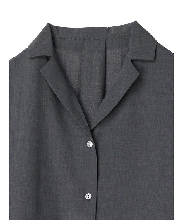 Green Parks 速乾開襟シャツ Charcoal Gray