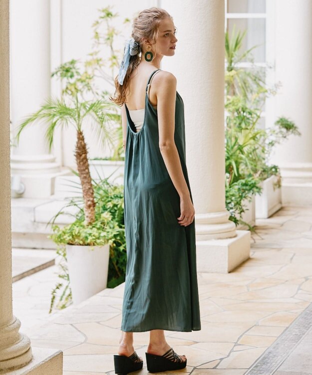 San-ai Resort（三愛水着楽園） 【SALE】マキシワンピース　M　【Coral veil（コーラルヴェール）】 グリーン