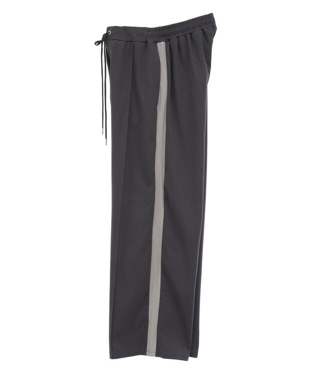 Green Parks サイドラインセンターシム入りスウェットパンツ Charcoal Gray