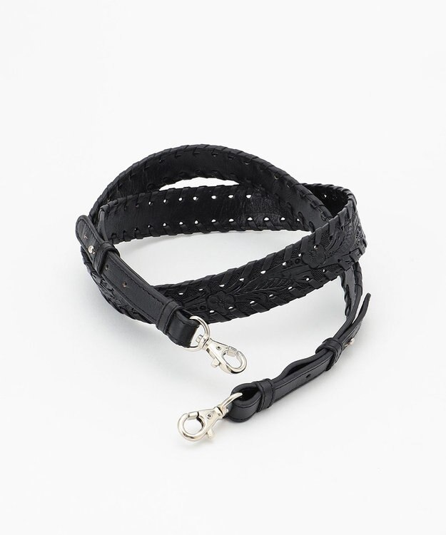 GRACE CONTINENTAL ステッチショルダーストラップ ブラック