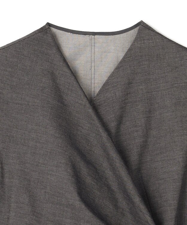 BEIGE， 【S-size】POMEGRANATE / カシュクールブラウス Chambray Black