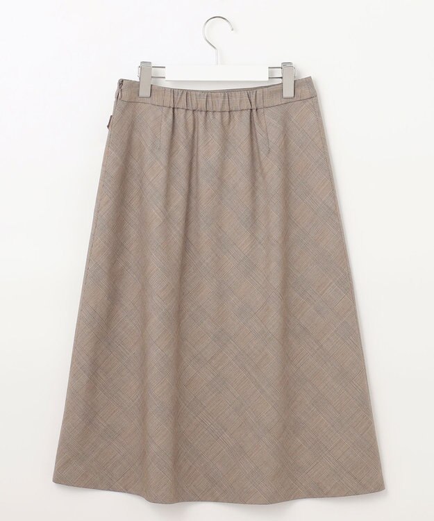 J.PRESS LADIES T/R/Wグレンチェック スカート ブラウン系3