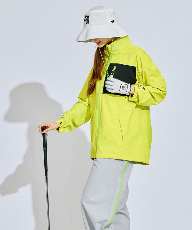 PW CIRCULUS 【 耐水圧20000mm  / レイン対応 】【UNISEX】防水レインウエアセット ゴルフ ライトグリーン系