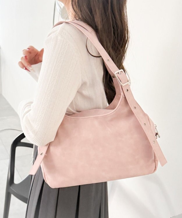 WEGO ハトメベルトハンドバッグ ピンク