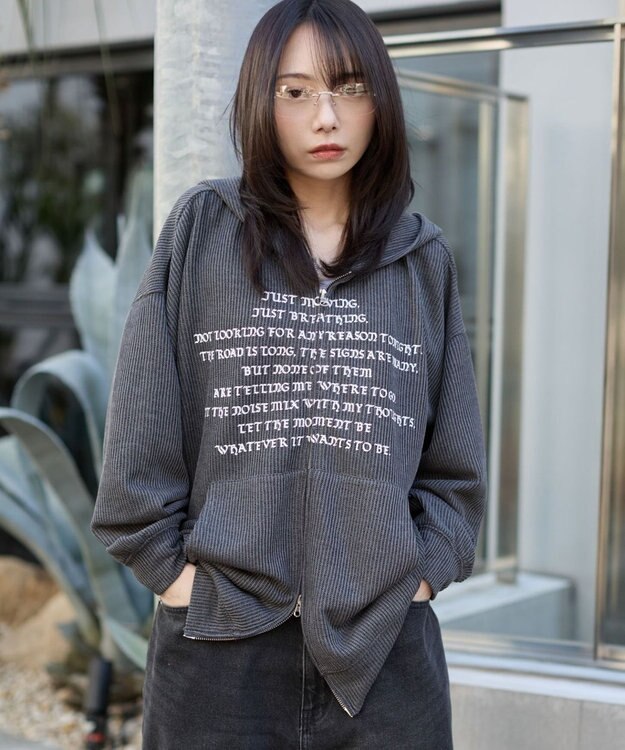 WEGO 【ユニセックス着用ITEM】メッシュZIPパーカー ブラックその他