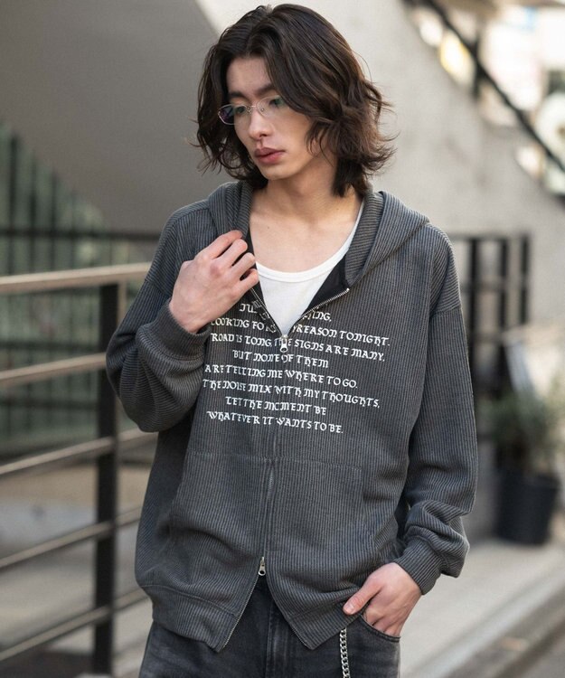 WEGO 【ユニセックス着用ITEM】メッシュZIPパーカー ブラックその他