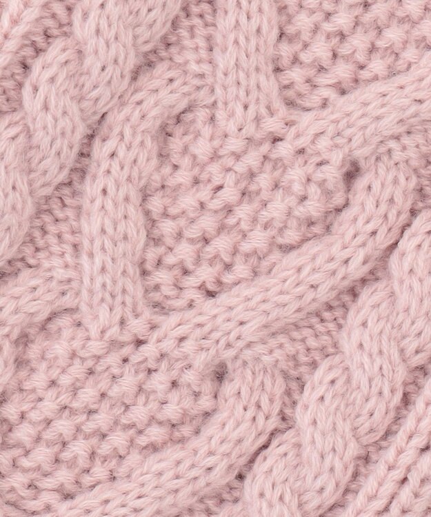 ANY KIDS ケーブルニットマフラー ピンク