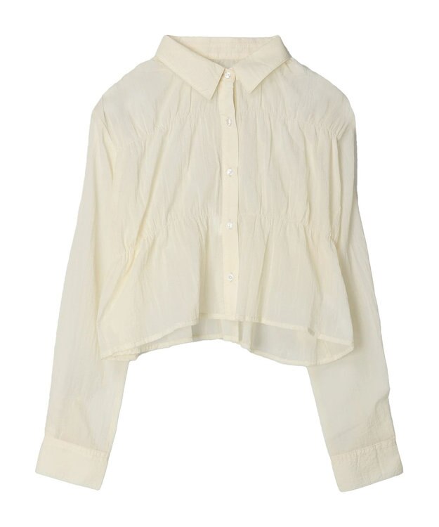 earth music&ecology シャーリングシャツ Ivory