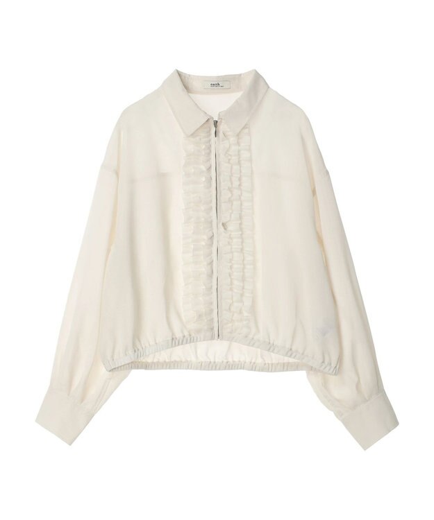earth music&ecology フリルシャツ Off White