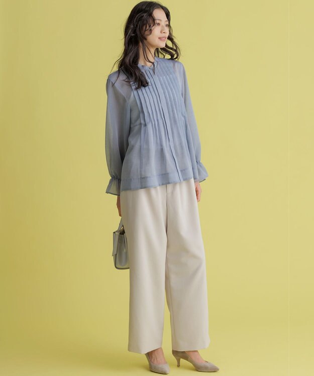 組曲 シュットクロスワイド パンツ サンドベージュ系