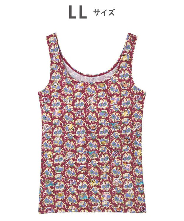 tsumori chisato SLEEP ツモリチサト インナー ベア天竺素材(身生地) パッド付き ノースリーブ タンクトップ レディース UCX563 /ワコール エンジ