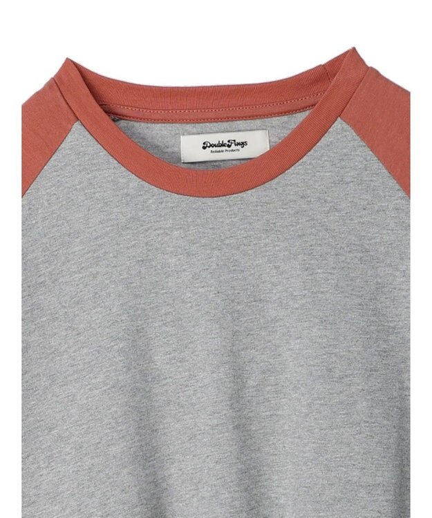 Green Parks ・Ｄｏｕｂｌｅ　Ｆｌａｇｓ　ラグラン７分袖Ｔシャツ Pink