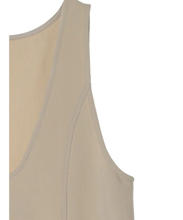 AMERICAN HOLIC イージーケアＵネックＩラインワンピース Gray Beige