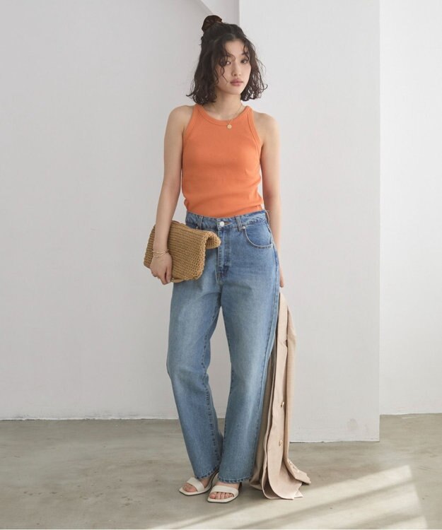 WEGO 【ANGIE VINTAGE/SMLサイズ展開】カップ付きアメスリタンク オレンジ