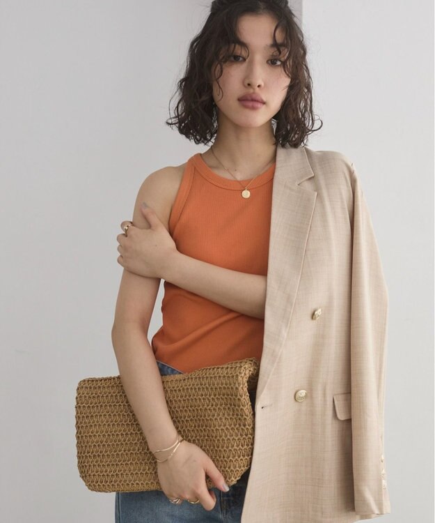 WEGO 【ANGIE VINTAGE/SMLサイズ展開】カップ付きアメスリタンク オレンジ