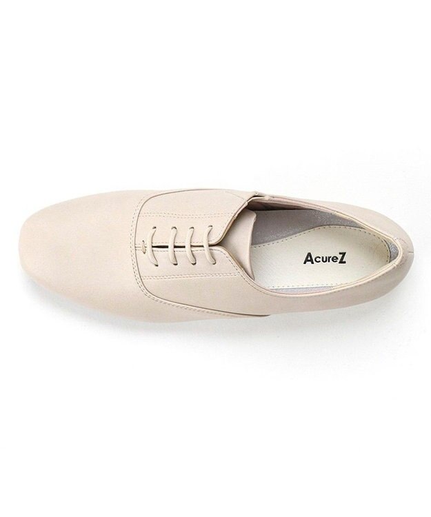 AcureZ レースアップフラットシューズ「母趾にやさしいカジュアルタイプ」 アイボリー