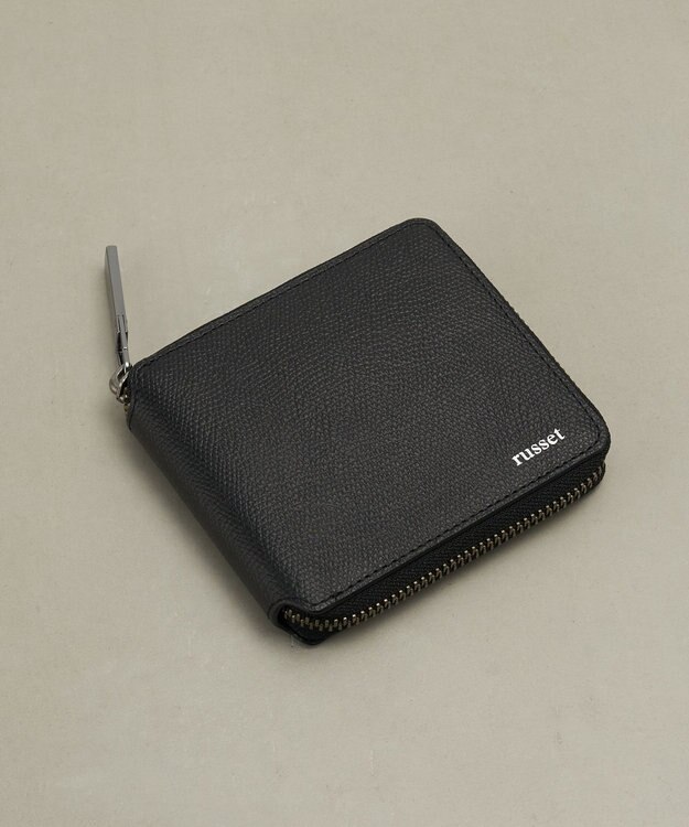 russet ラウンドジップハーフウォレット(SO-447) Black