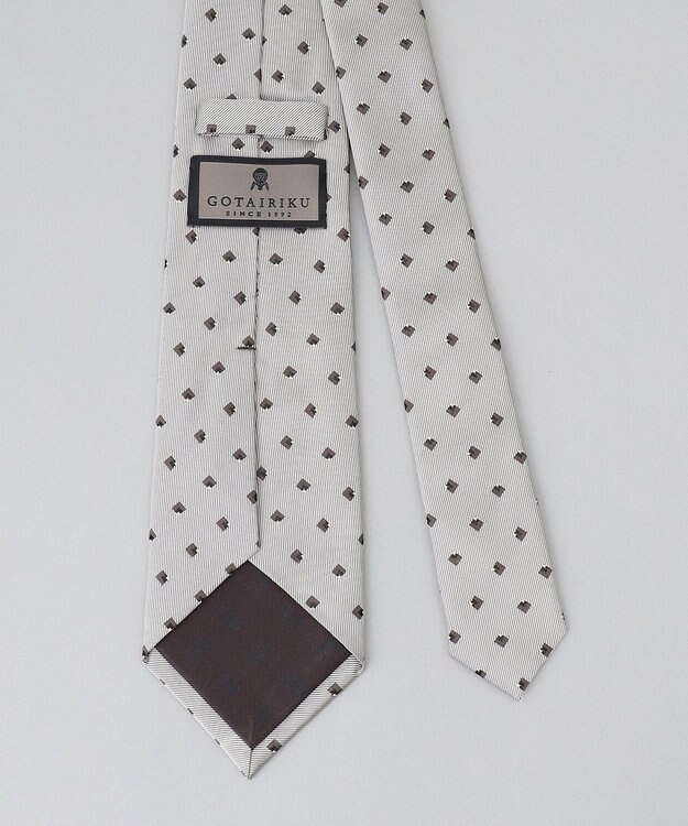 GOTAIRIKU GOTAIRIKU別注【日本製】シルク ネクタイ_オリジナル柄 ベージュ系8