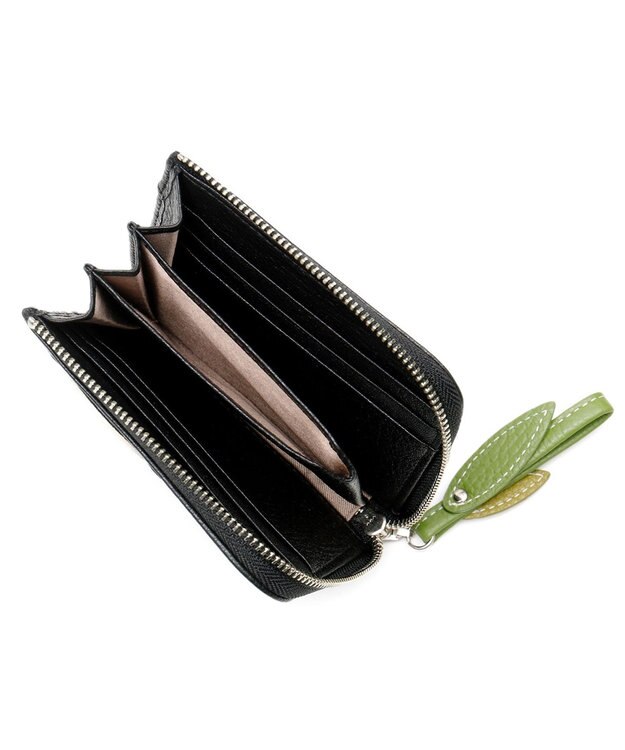 IBIZA アニマーダ　牛革　L字ファスナー財布（パンダ） 黒