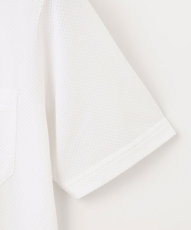 JOSEPH ABBOUD 【オーガニックコットン使用】ブロックサッカーポロシャツ ホワイト系