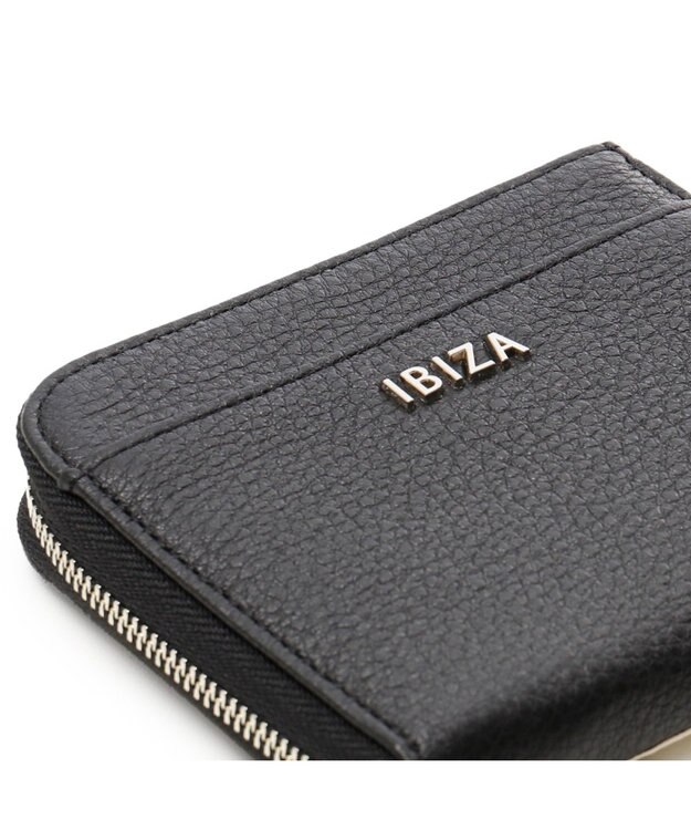 IBIZA アニマーダ　牛革　L字ファスナー財布（パンダ） 黒
