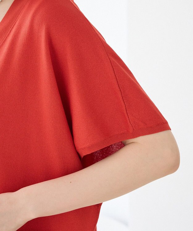 Green Parks フレンチスリーブカーディガン Red