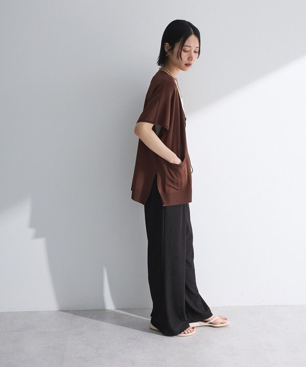 Green Parks フレンチスリーブカーディガン Brown