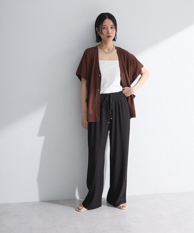 Green Parks フレンチスリーブカーディガン Brown