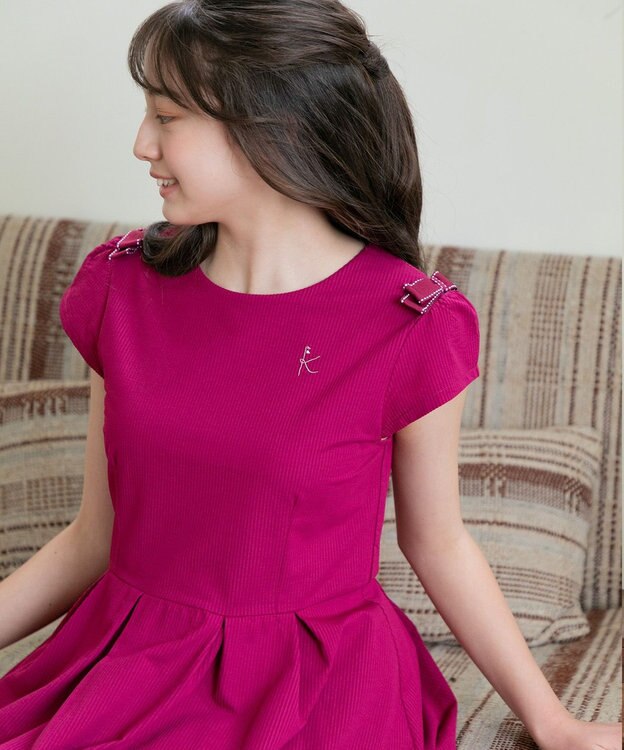 組曲 KIDS 【150-160㎝】ソロナタック ワンピース ラズベリー系